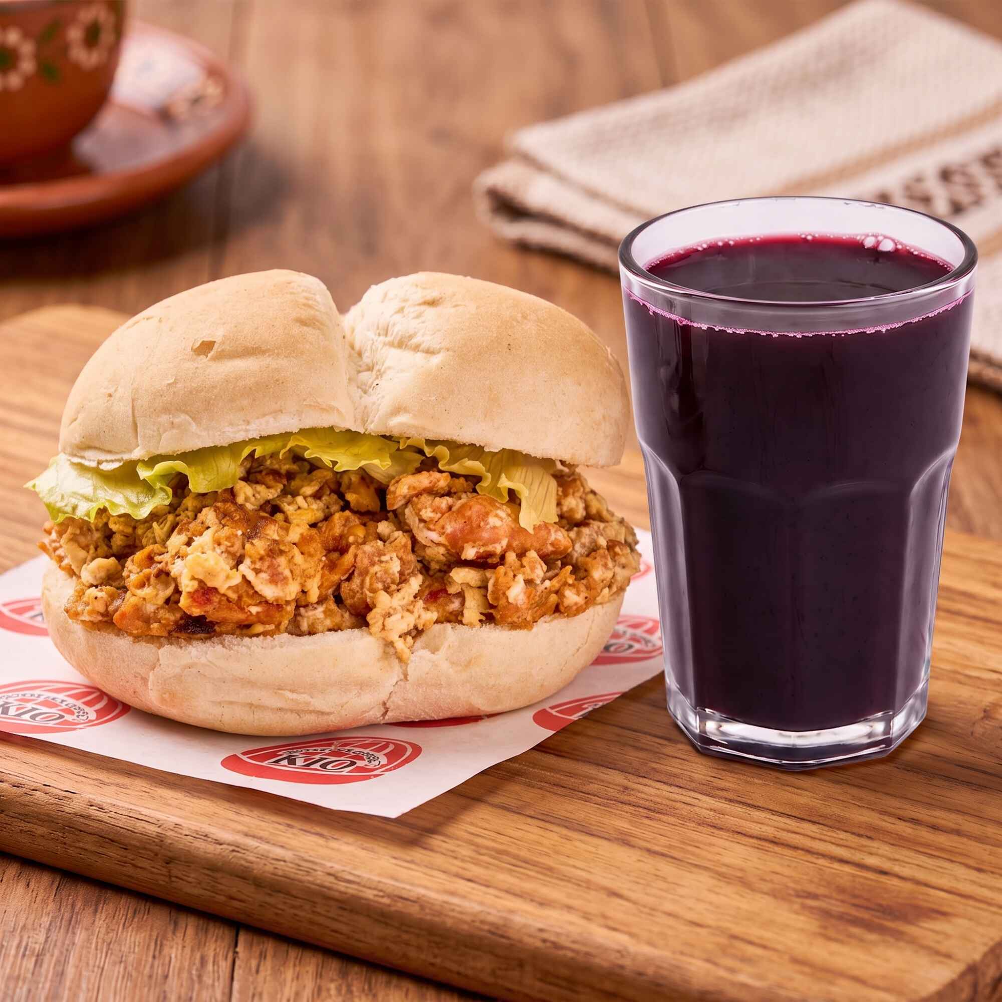 Pan con huachana y chicha