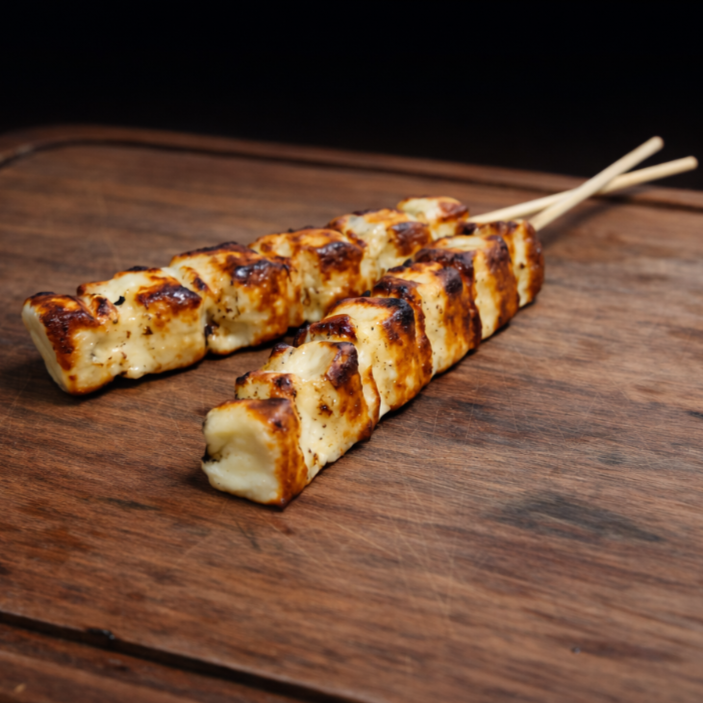 Queijo coalho grelhado.