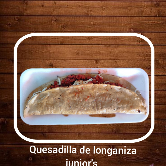 QUESADILLA DE LONGANIZA JUNIOR"S+JUGO BIDA