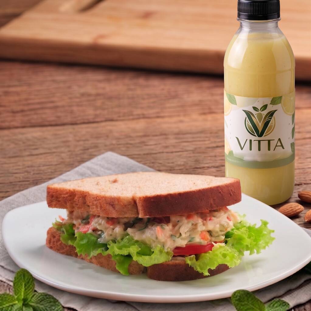 Vitamina 500 ml + Sanduiche Natural