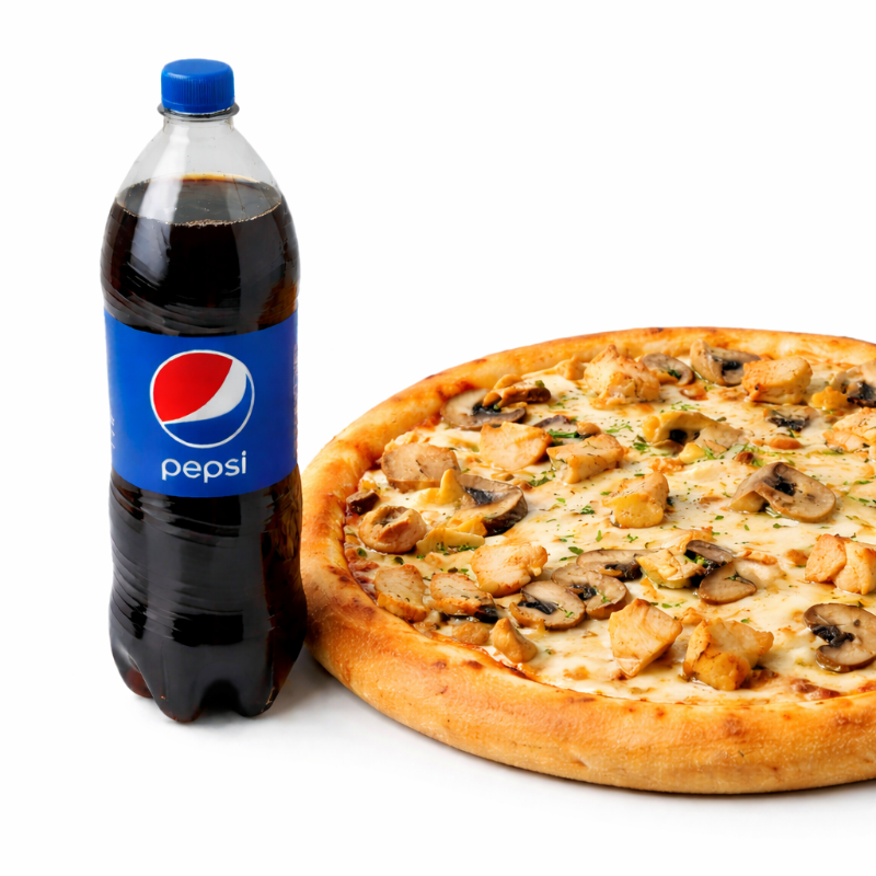 Combo Pizza 40x40 Pollo con Champiñon + Gas 1.5