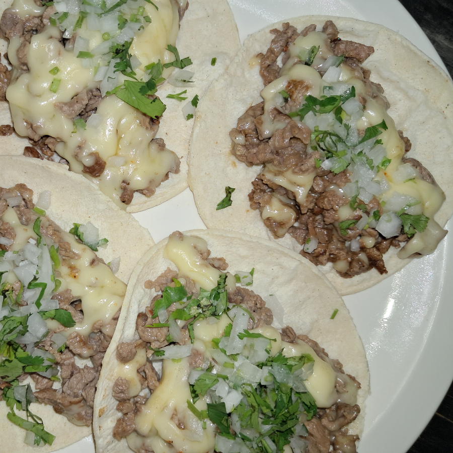 Taco bistec maíz C /queso