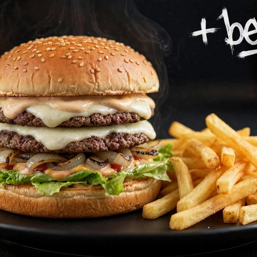 Hamburguesa Doble Carne en Combo