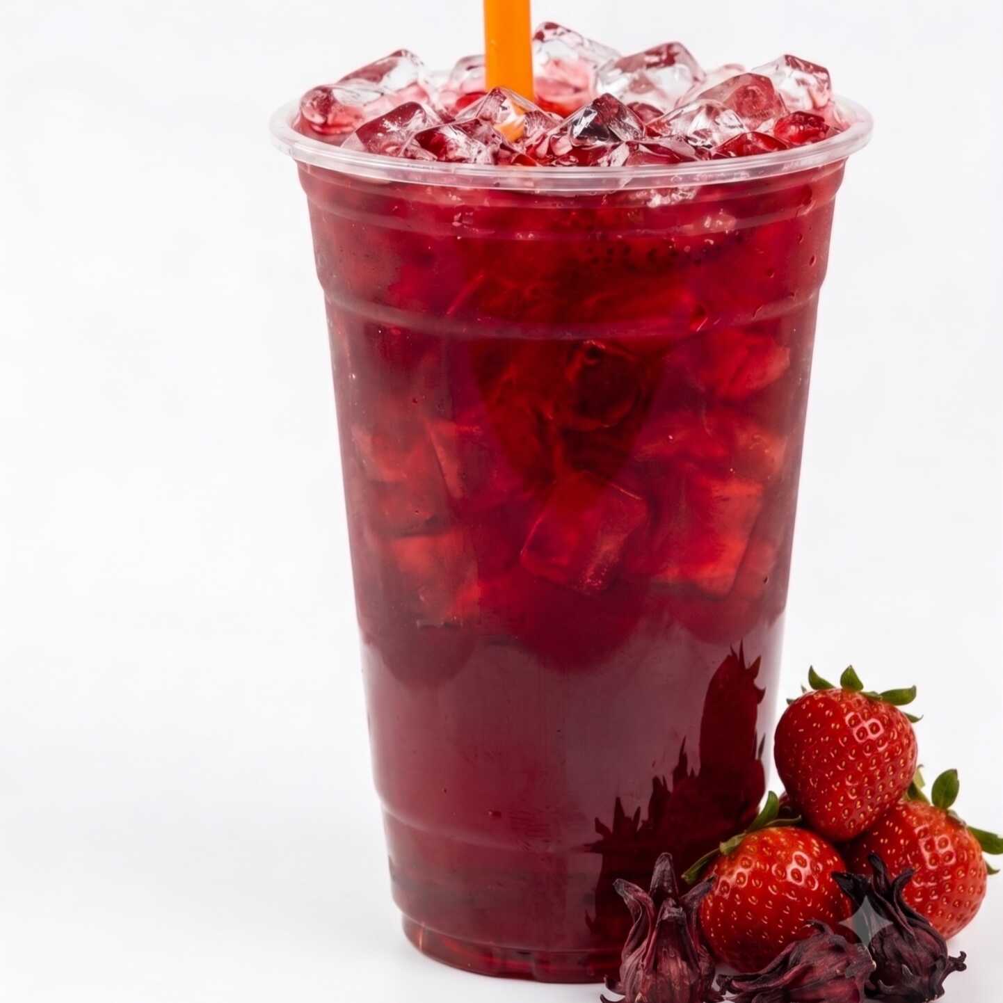 Agua Jamaica-Fresa