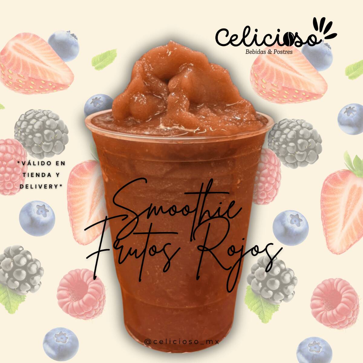 Smoothie Frutos Rojos 16 oz