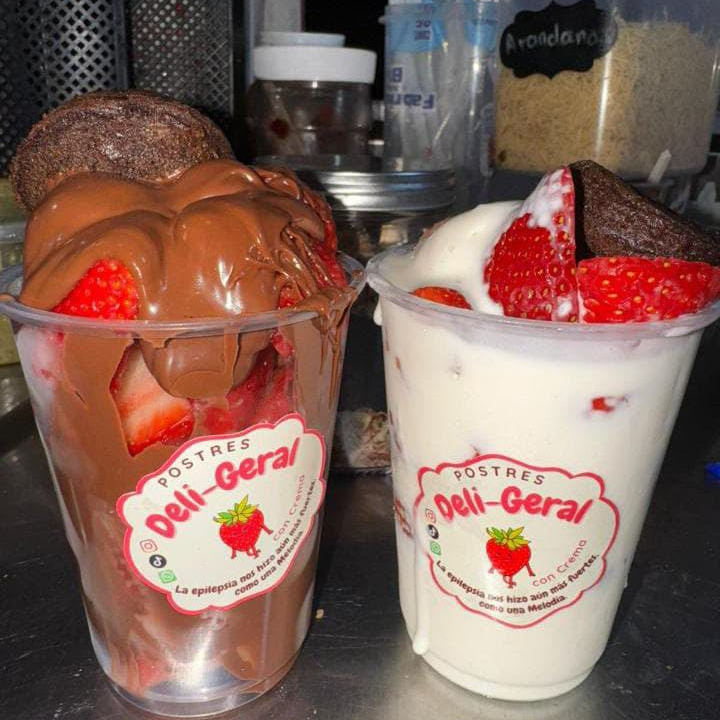 Fresa con crema grandes