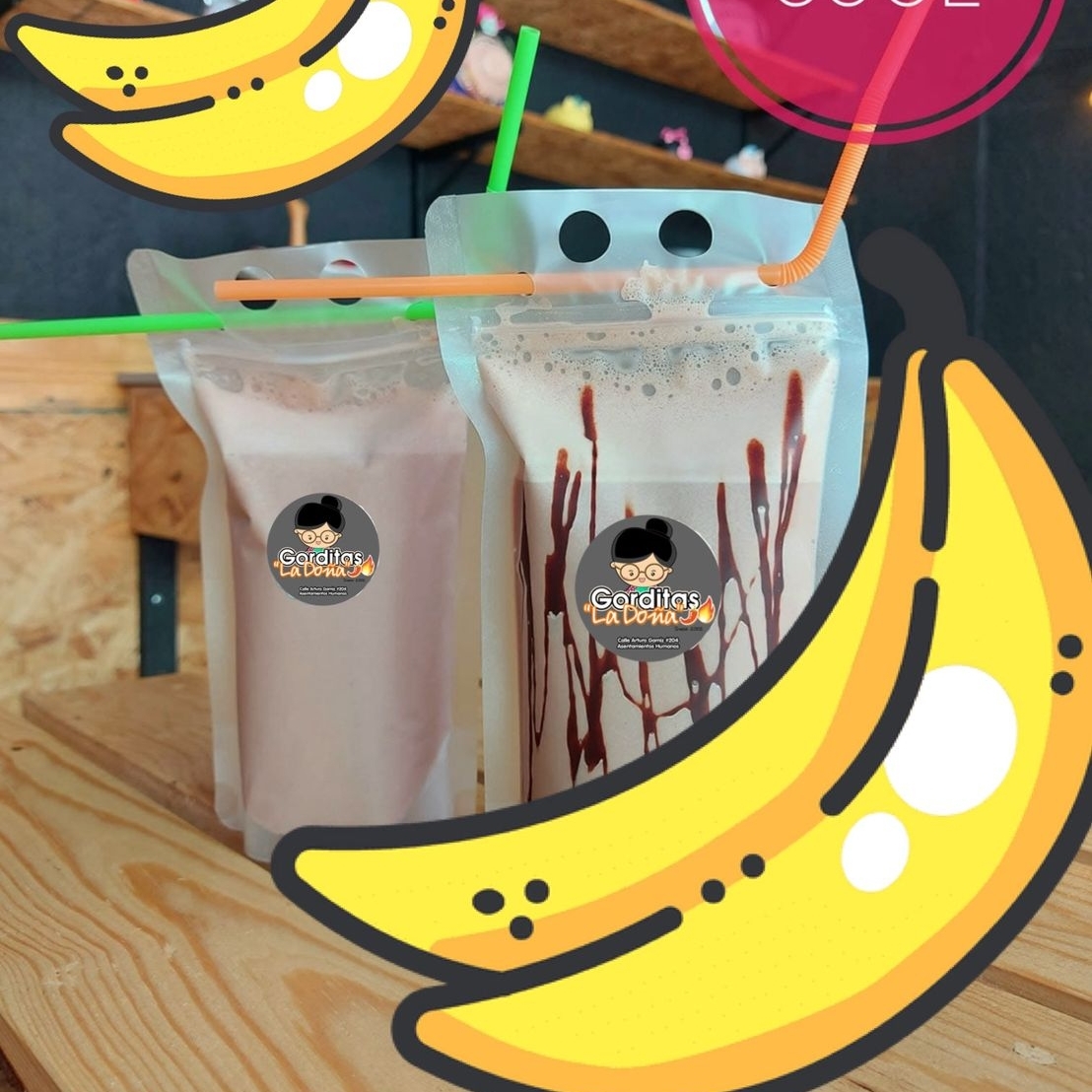 Licuado plátano bolsita cool 16oz