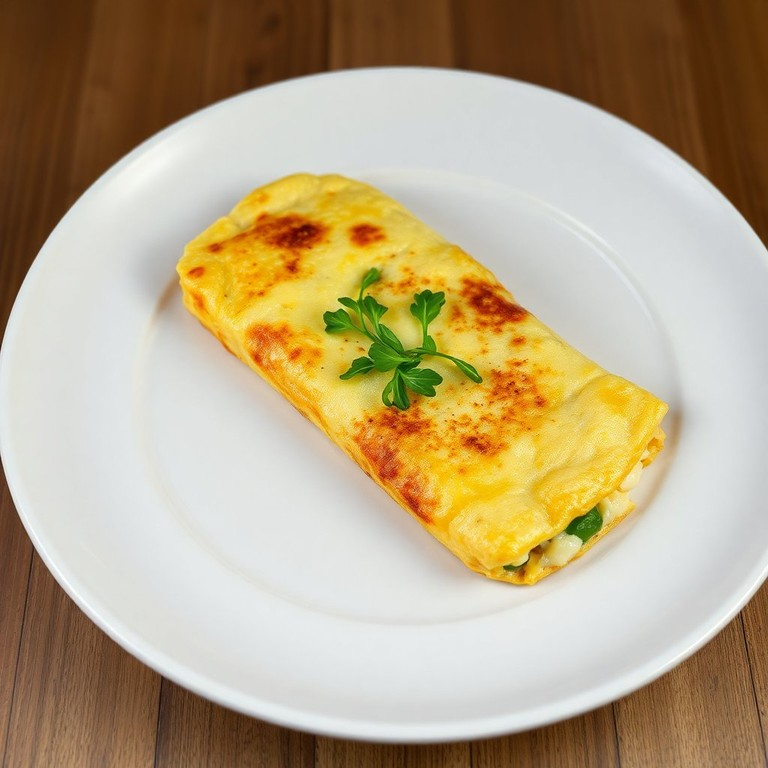 Deliciosa omelete com queijo, saudavel e nutritivo