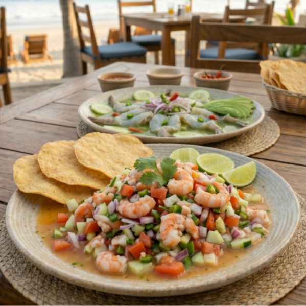 Aguachile + Ceviche de Camarón