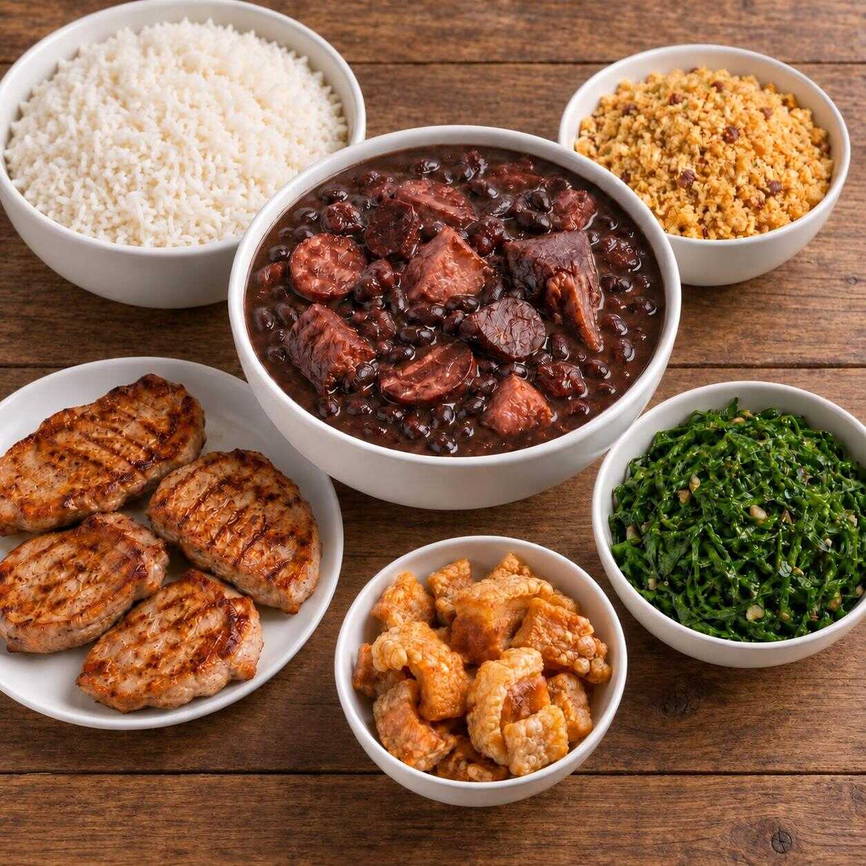 Feijoada completa com feijão preto temperado, arroz, farofa, couve com bacon, torresmo crocante e 4 bistecas suína.
*Sr. Clientes, não fazemos alterações ou troca no prato*
Seo: feijoada completa, feijoada com arroz, feijoada com farofa, feijoada com couve, feijoada tradicional, feijoada brasileira, feijoada caseira, feijoada feita na hora, feijoada com bacon, feijoada com carne seca, feijoada com linguiça, feijoada com costelinha, feijoada bem temperada, feijoada saborosa, feijoada de domingo, feijoada caprichada, feijoada com torresmo, feijoada com laranja, marmita de feijoada, feijoada para viagem, feijoada individual, feijoada para duas pessoas, feijoada no ifood, feijoada frete grátis, feijoada entrega rápida, feijoada cupom de desconto, feijoada promoções especiais, feijoada almoço, feijoada jantar, feijoada prato feito, feijoada executivo, feijoada com arroz branco, feijoada com farofa crocante, feijoada com couve refogada, feijoada, restaurante no portal do morumbi, grátiz.