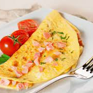 OMELETTE DE CLARAS DE HUEVO RELLENO DE JAMÓN
