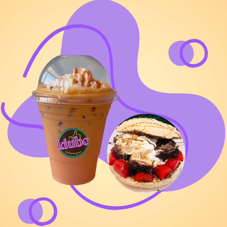 Cafe frio+ Mini pan de muerto relleno