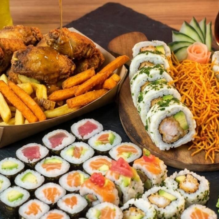 Combo: 6 Alitas + 60 Makis + 2 Gaseosas