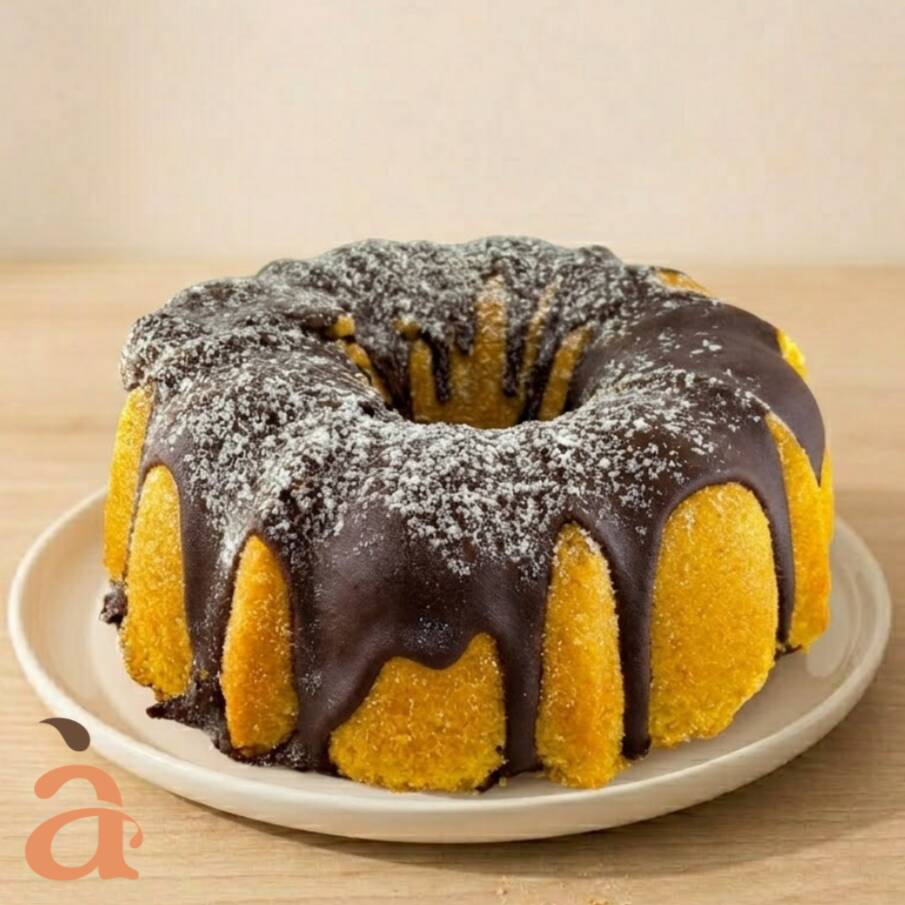 Torta de naranja grande con chocolate ganache