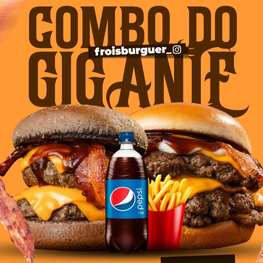 1 Burguer big Frois + 1 burguer smash 3.0 + batata P