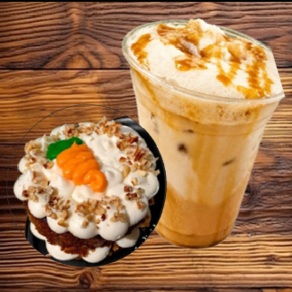 Combo Latte Frio y Pastel Zanahoria Individual