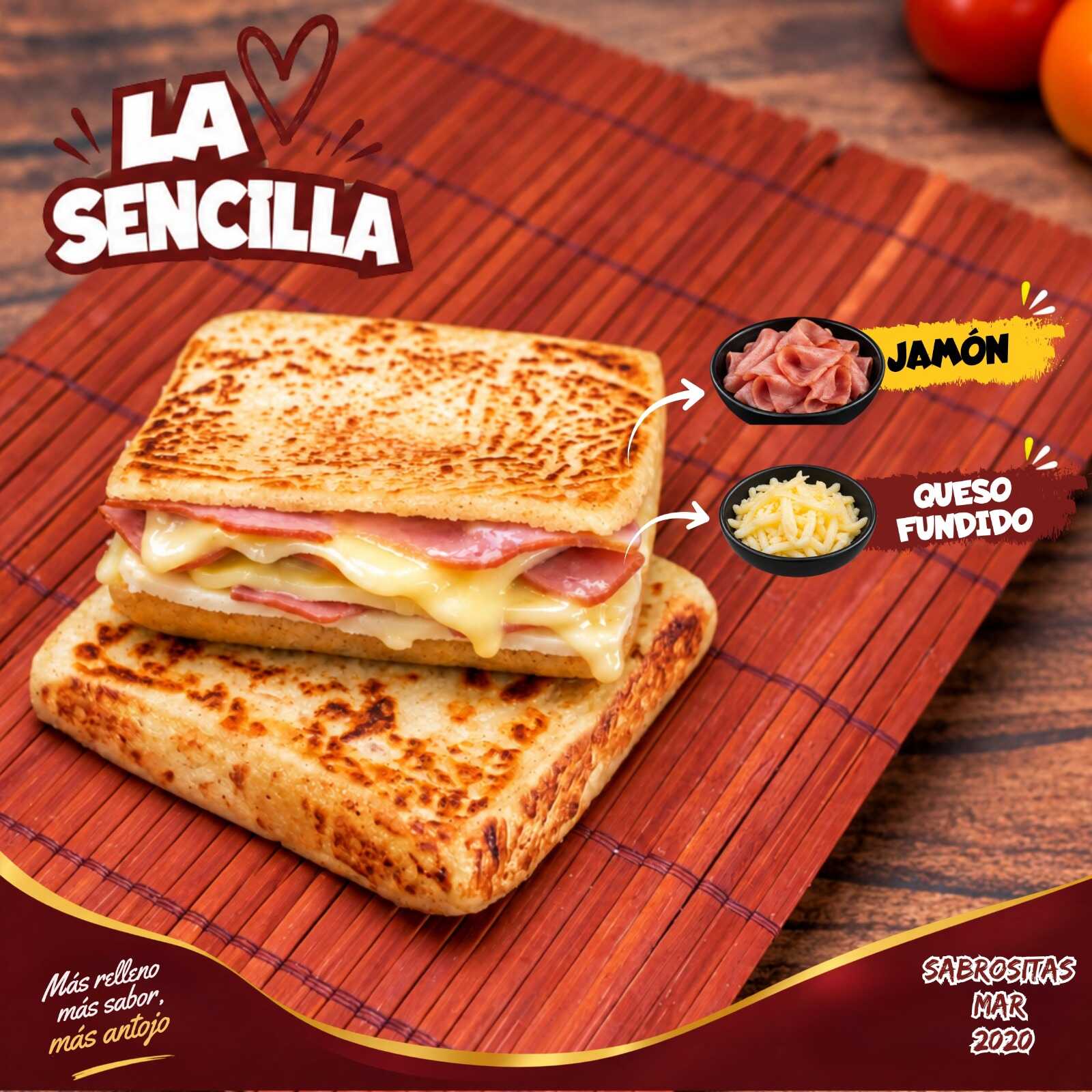 La Sencilla | Jamon y Queso | M