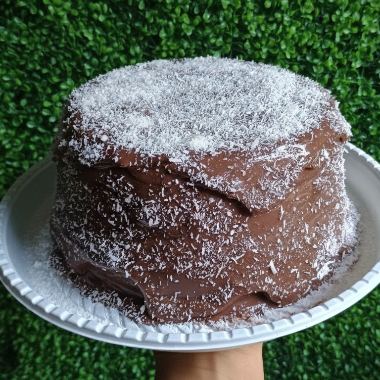 Massa branca fofinha e leve, feita para derreter na boca, coberta com um brigadeiro cremoso, intenso e abundante, que escorre como um verdadeiro vulcão de chocolate. Cada fatia é o equilíbrio perfeito entre suavidade e chocolate na medida certa. Peso médio: 1kg. Tamanho do bolo: 18cm. Rendimento: 6 a 8 fatias generosas