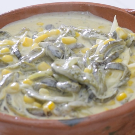 Taco de Rajas con Queso