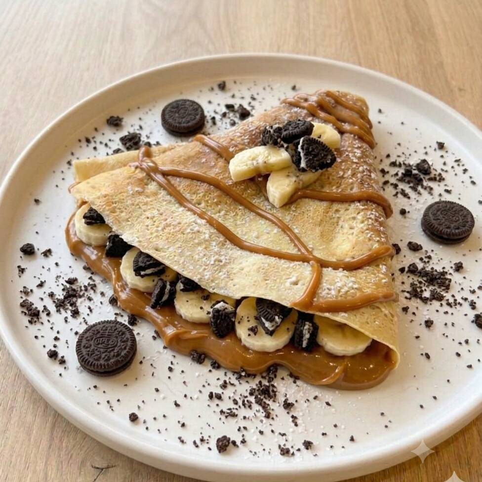 Crepe MANJAR + PLÁTANO & OREO