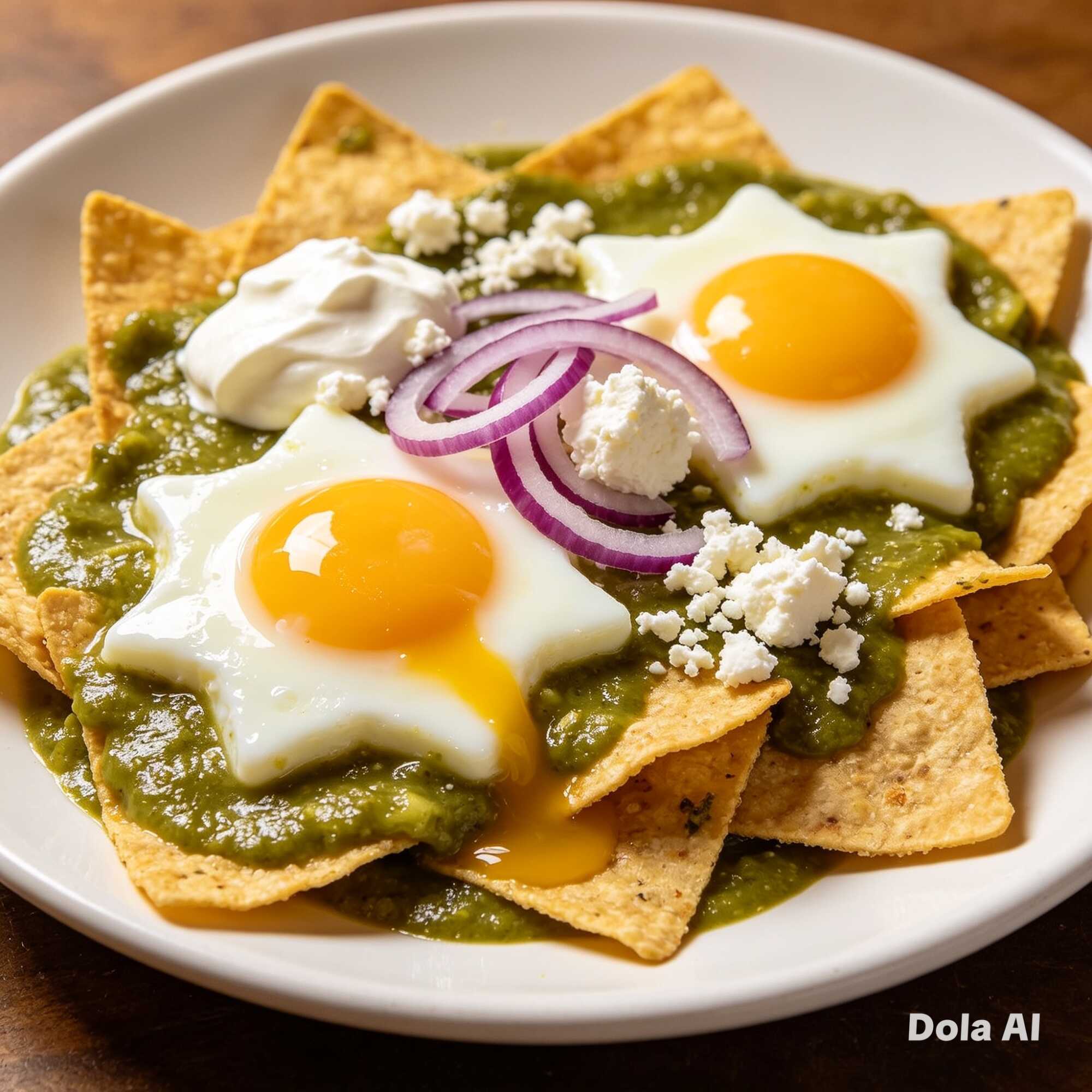 Chilaquiles Verdes o Rojos con 2 Huevos
