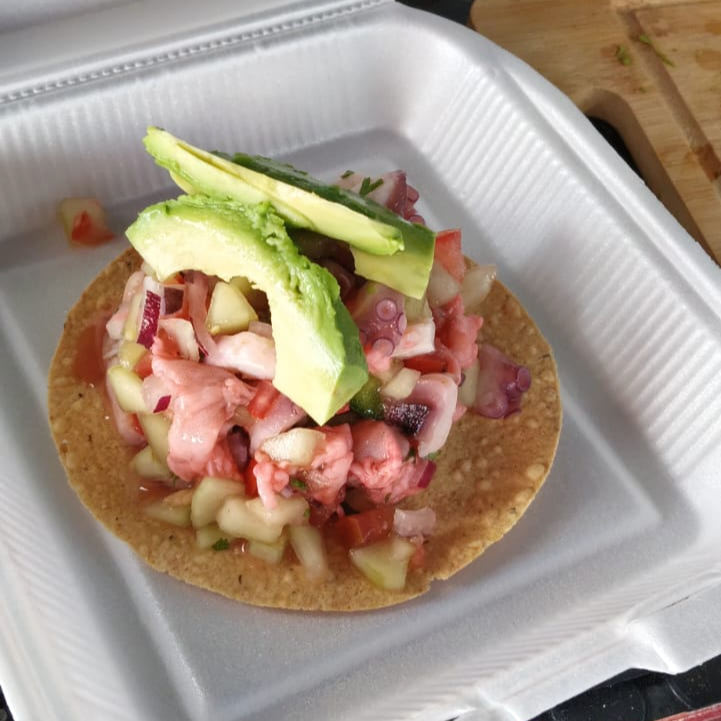 Tostada Combinada Pulpo/Camarón