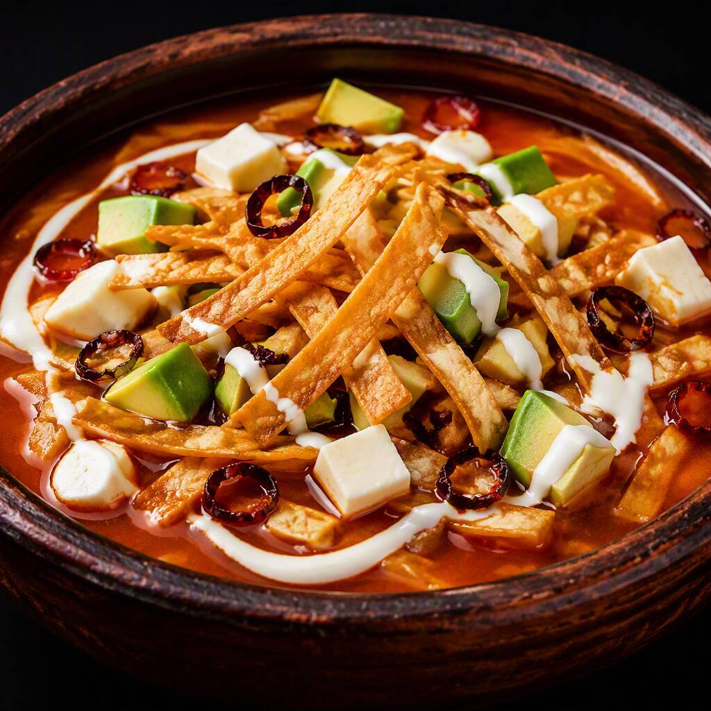 SOPA AZTECA (CONSOMÉ BASE)