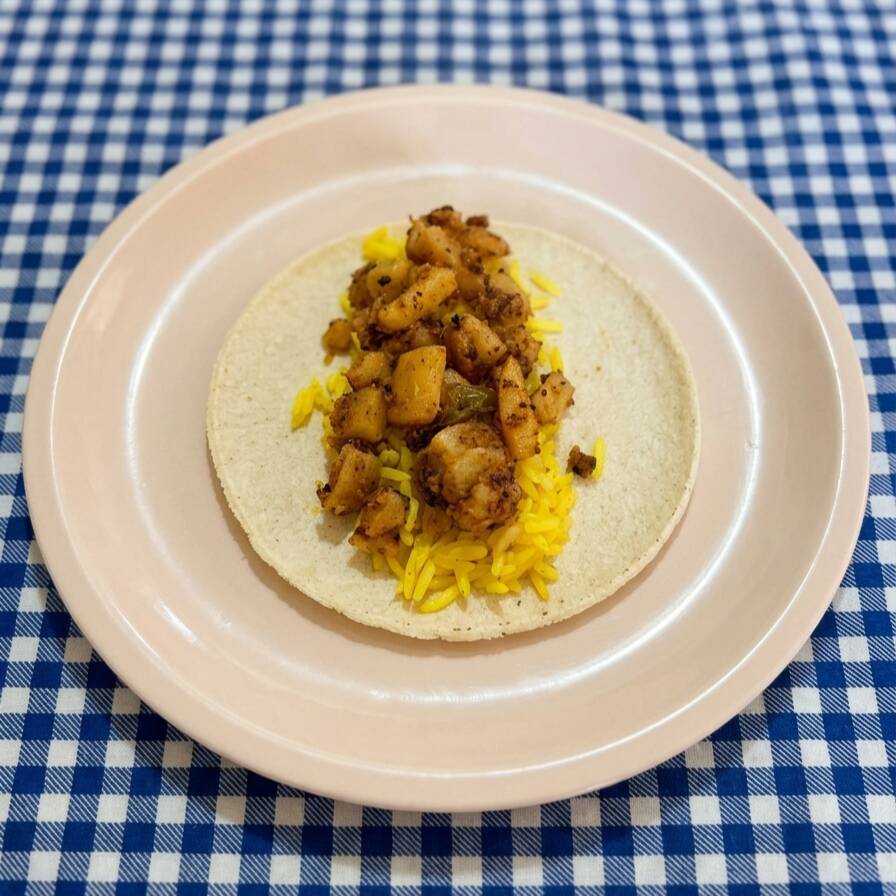 Papa con chorizo