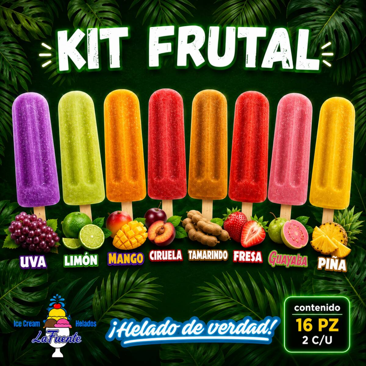 KIT FRUTAL 16 PIEZAS
