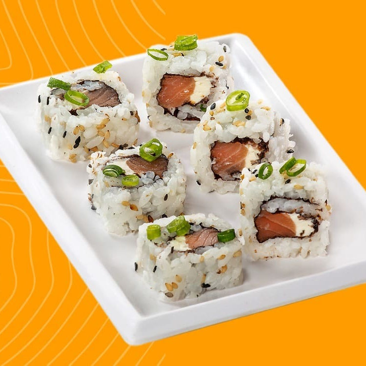 12 Peças de Uramakis Philadelphia Salmão