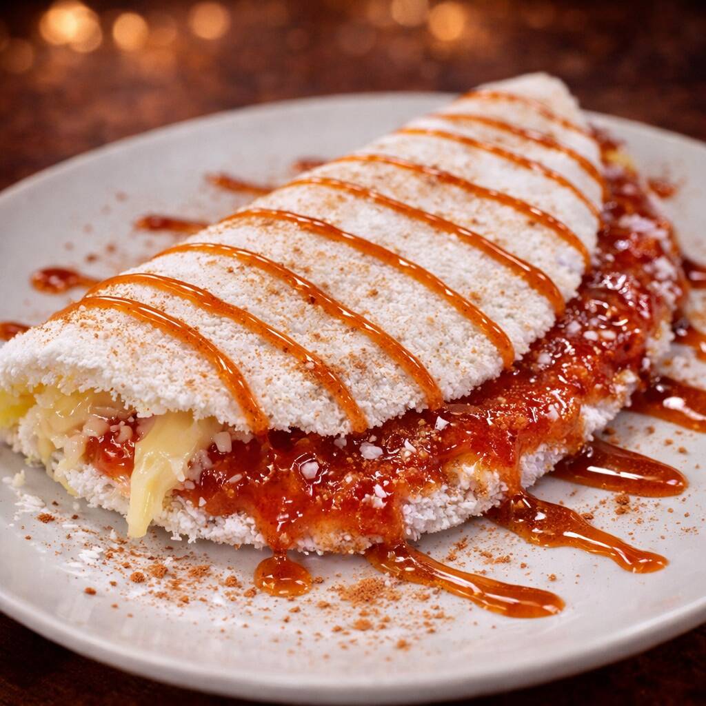 Tem combinações que são tão perfeitas que realmente dispensam comentários… mas essa merece destaque! O sabor levemente adocicado do coco ralado encontra a intensidade marcante da goiabada cremosa, criando um contraste delicioso e equilibrado em cada mordida. É aquela tapioca doce que surpreende, conquista e deixa vontade de repetir. Textura, sabor e aquele toque especial que transforma o simples em inesquecível. Peça agora e experimente essa combinação que é puro sucesso no nosso cardápio!