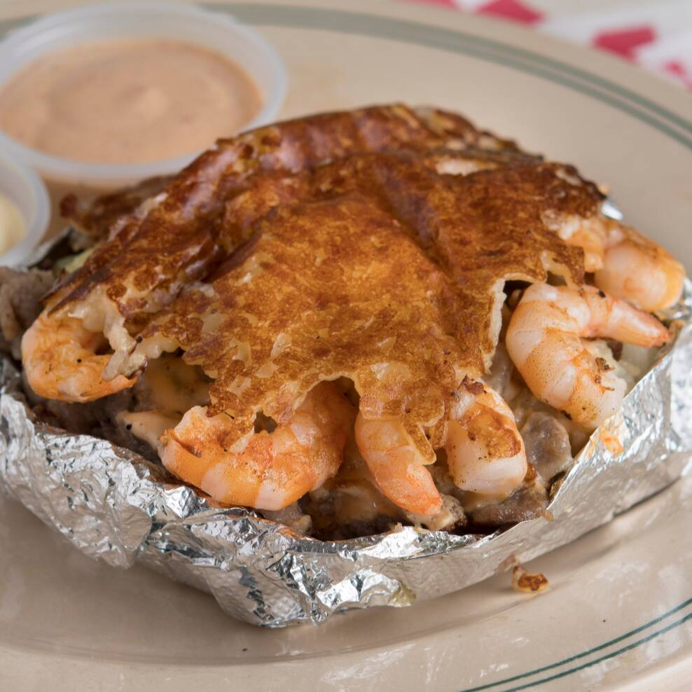 Papa Rellena Mar y Tierra