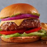 Pão, Hambúrguer Artesanal de Costela Bovina (150g), Queijo, Alface, Tomate, Cebola Roxa e Molho Especial da Casa.