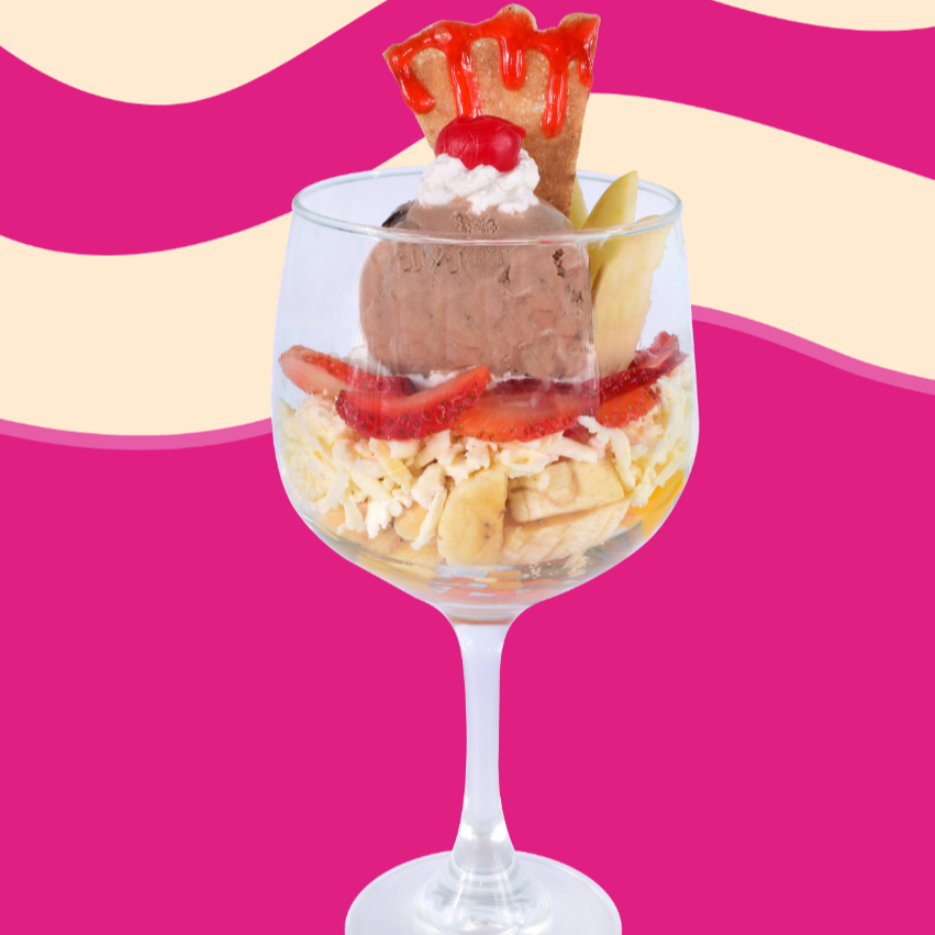 Ensalada de Frutas 12 Oz 1 Bola de Helado
