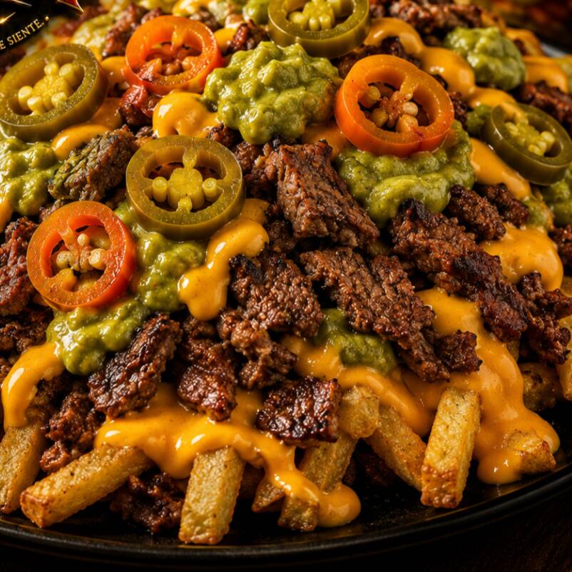 Papas con Carne Asada