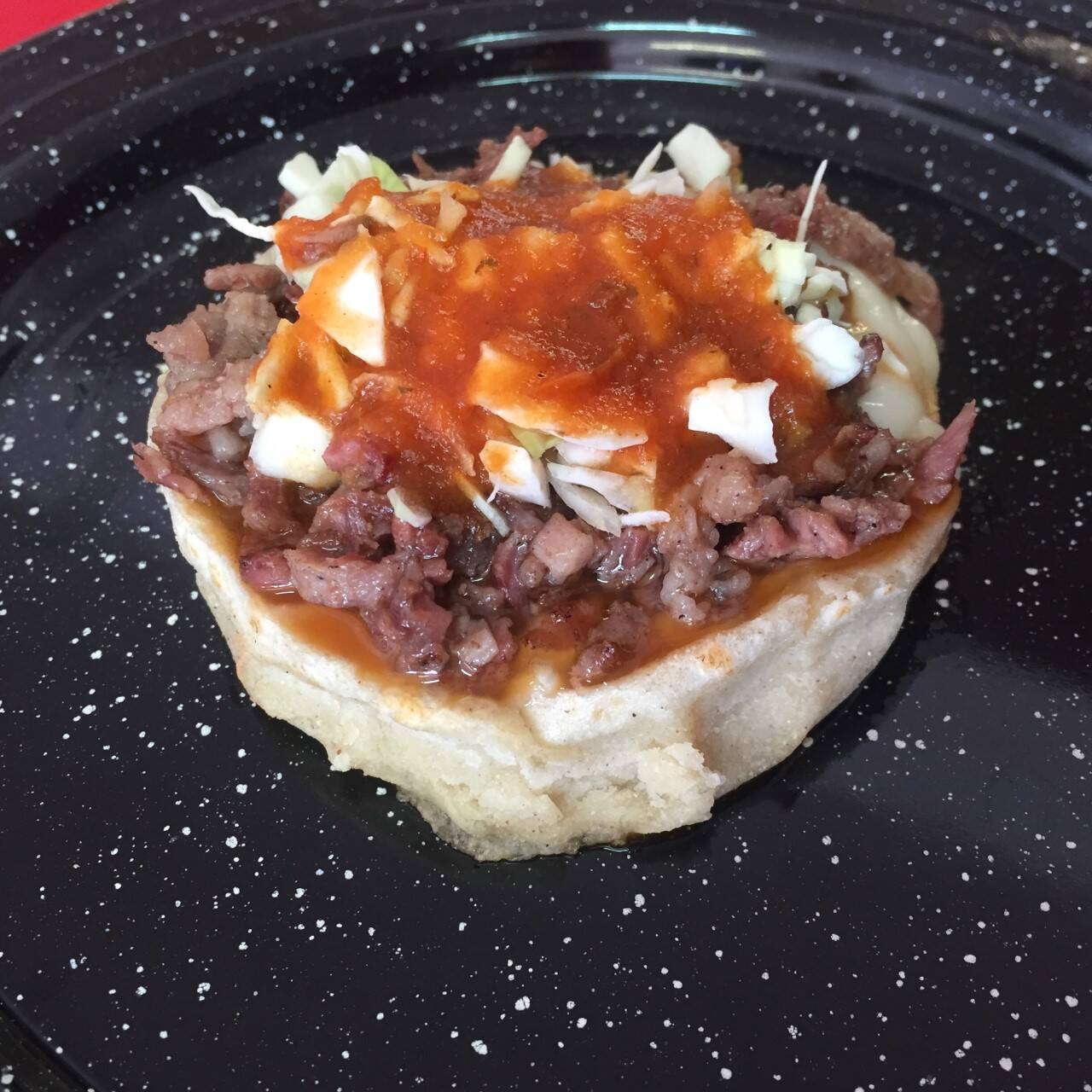Sope con Asientos y Carne Asada