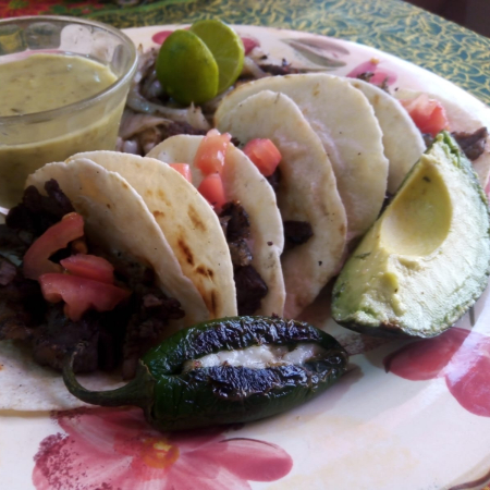TACOS VAQUEROS (tortilla de Harina