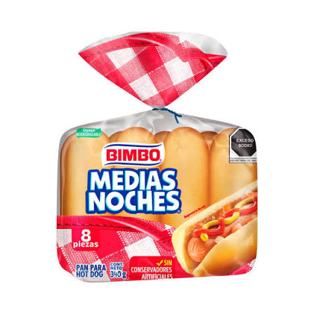 Medias Noches BIMBO Pan para Hot Dog