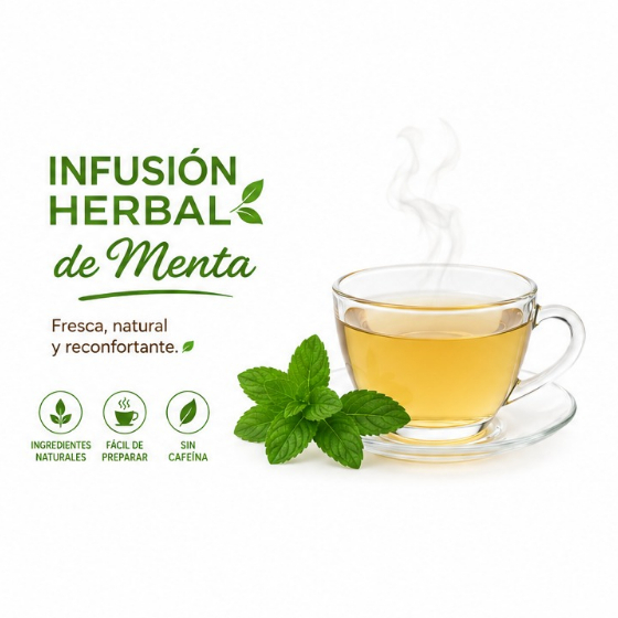 INFUSIÓN HERBAL MENTA 🌿☕ Refrescante y Deliciosa