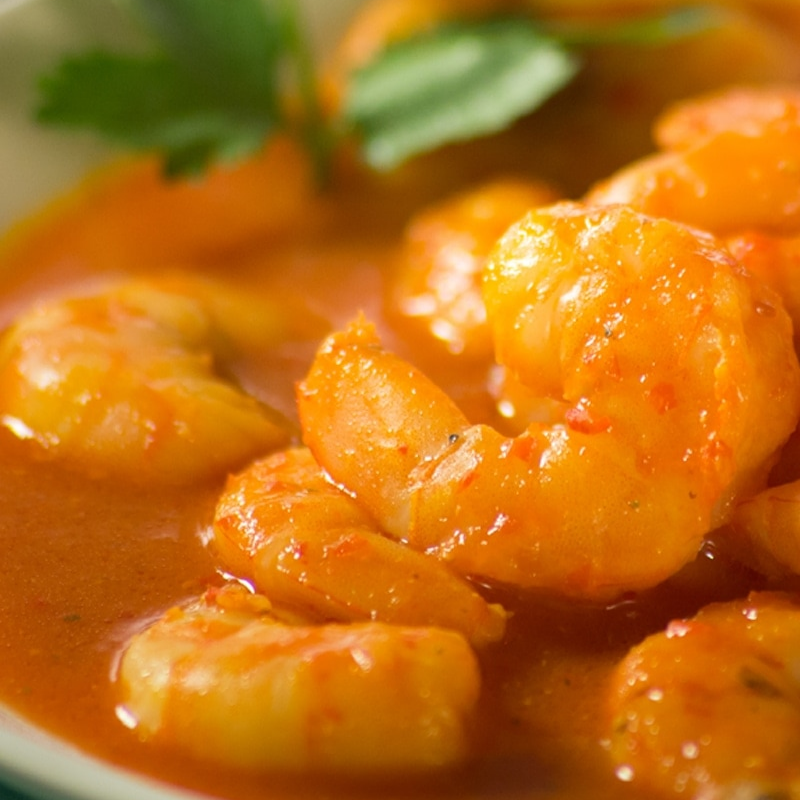 Porción de Camarones en Salsa de la Casa
