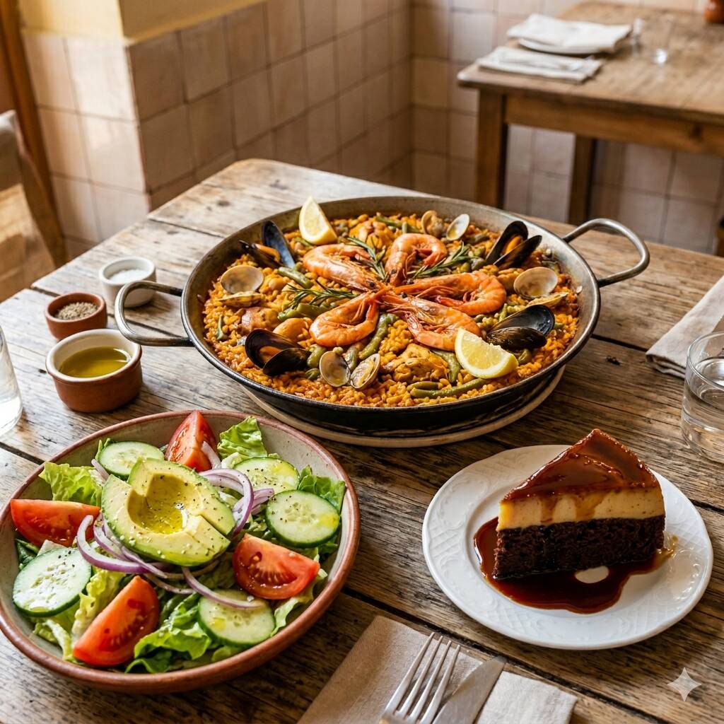 Combo Paella Individual + Ensalada + Postre