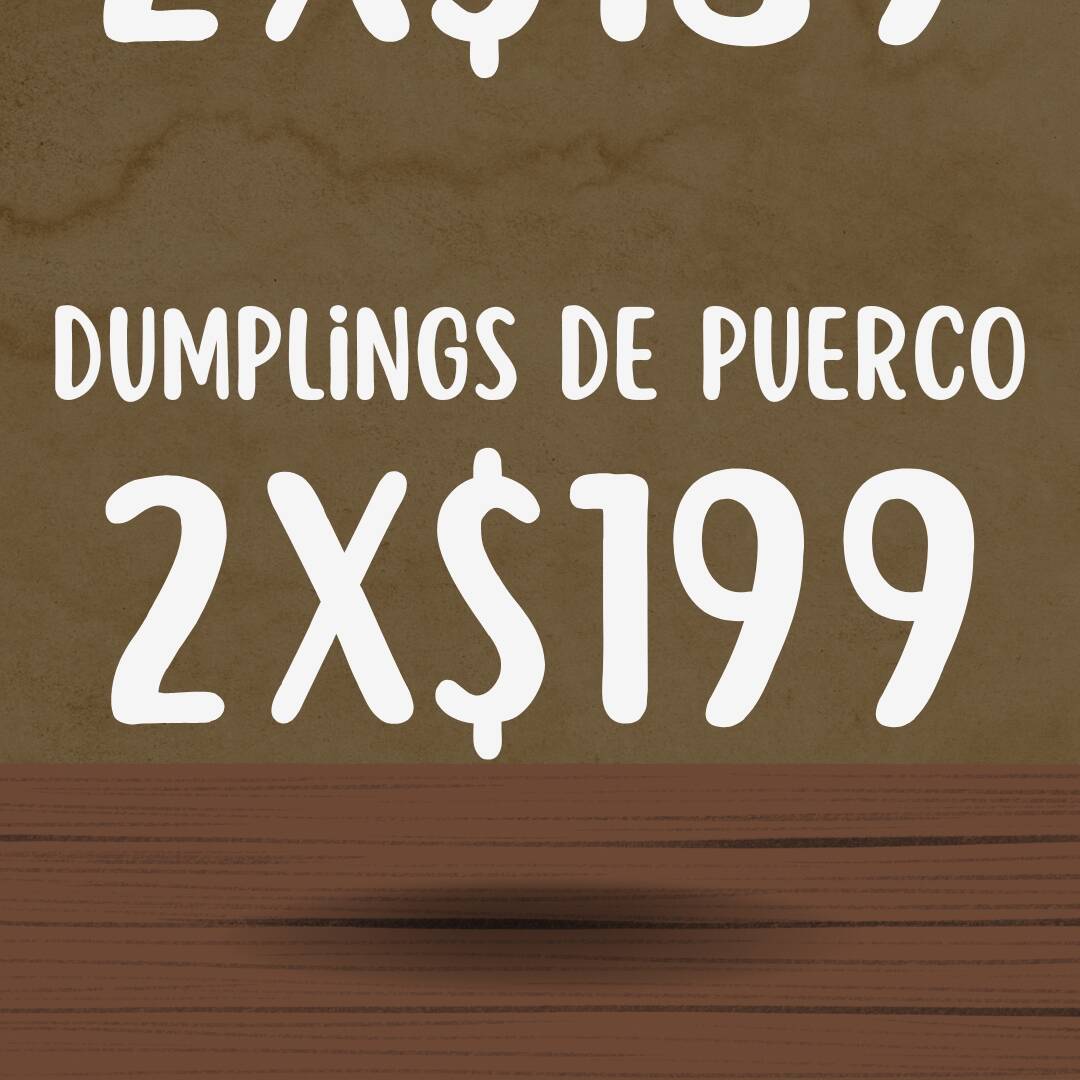 Promo Dumplings de Puerco