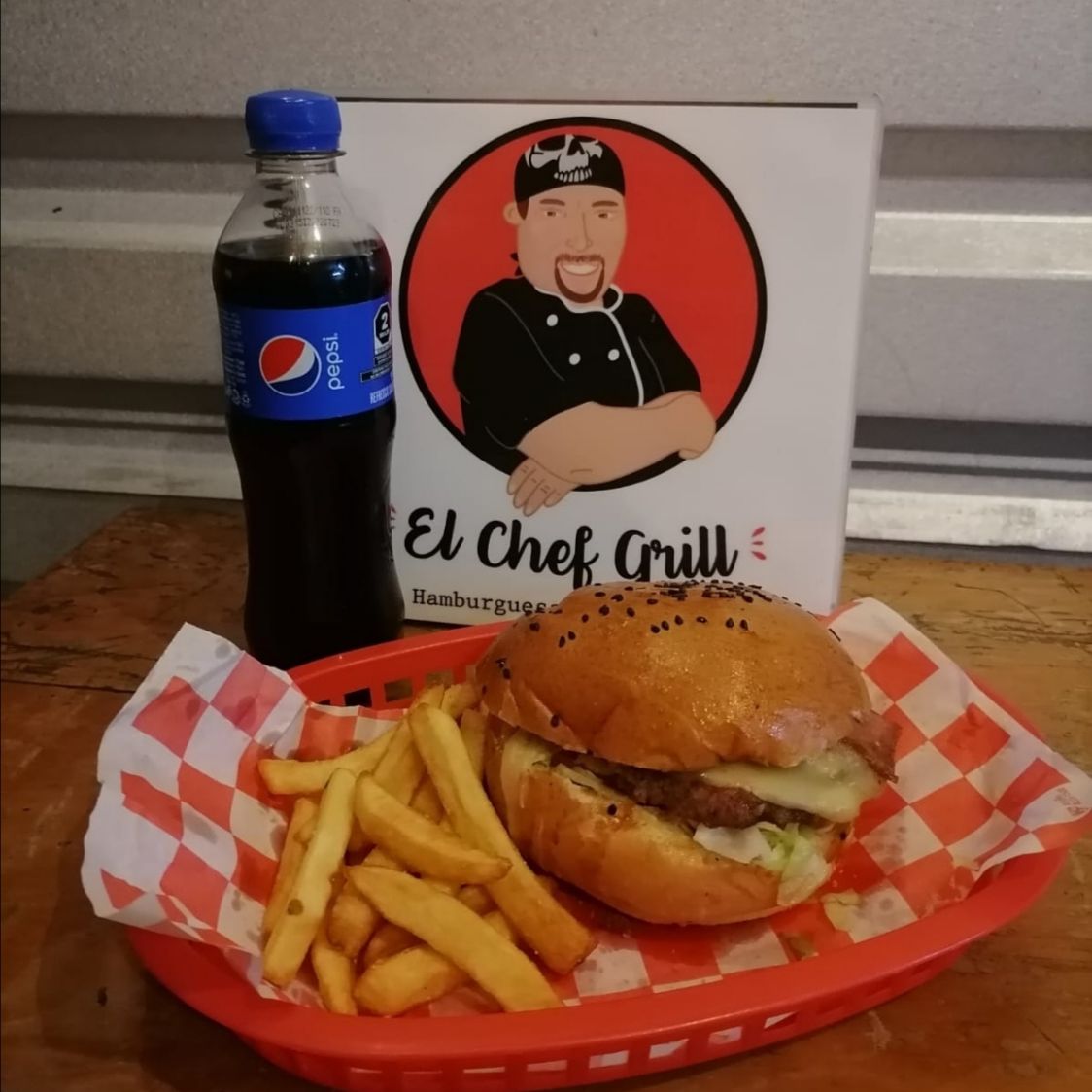 Hamburguesa con Chorizo