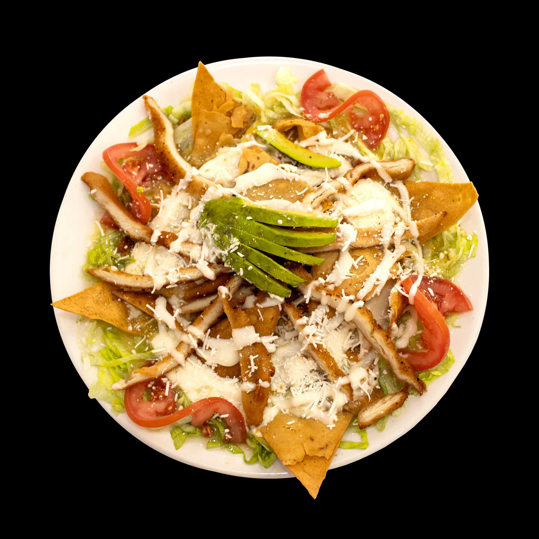 Chilaquiles / Enchiladas con Milanesa de Pollo