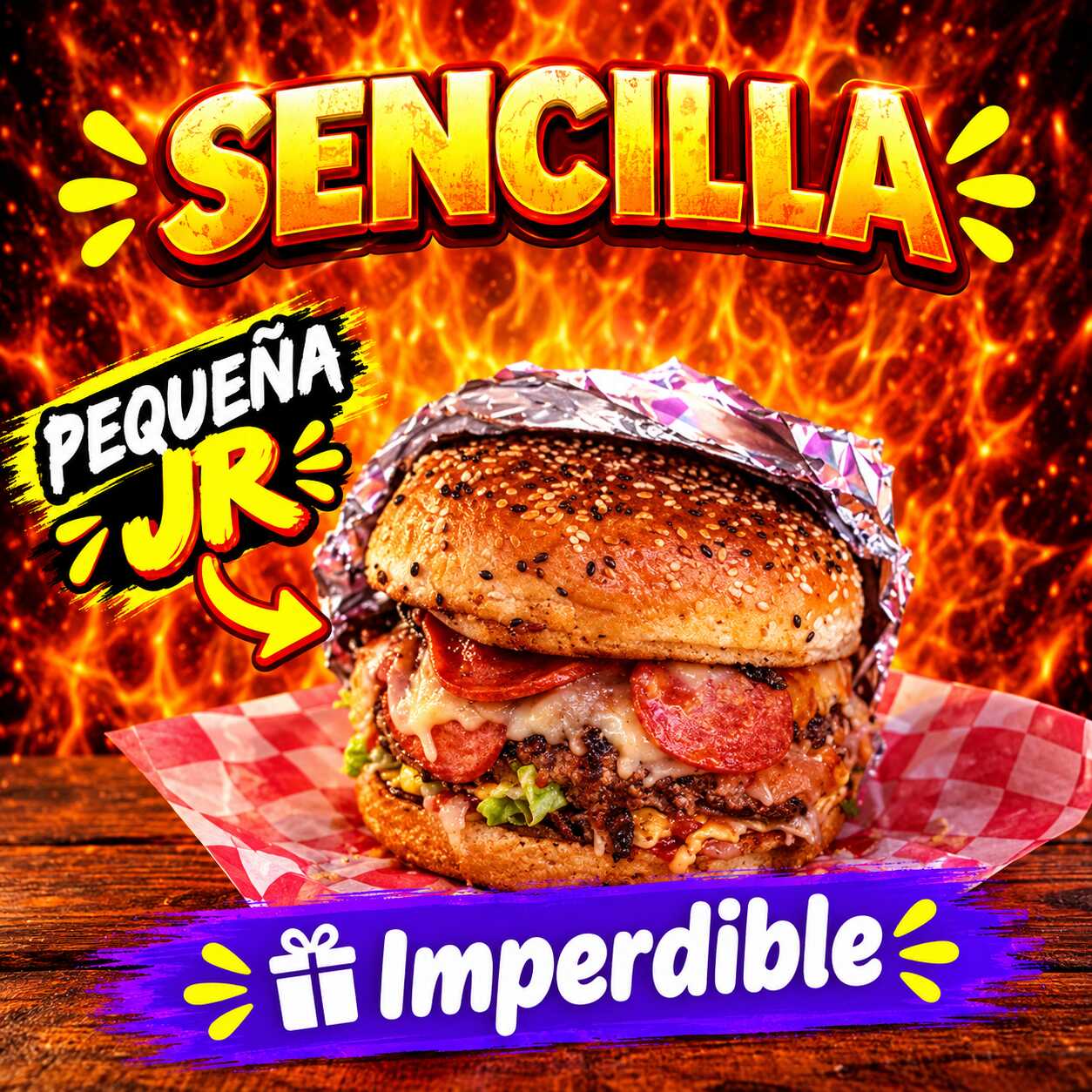 HAMBURGUESA SENCILLA