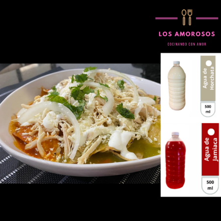 Combo de Chilaquiles Divorciados + Agua de Sabor