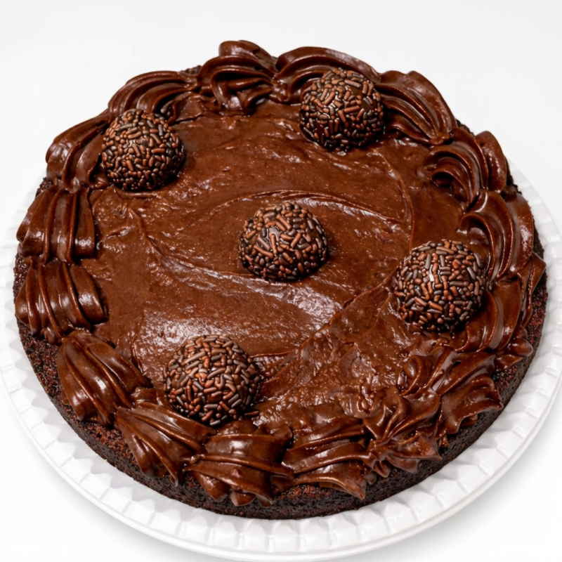 Este Bolo Piscininha de Chocolate com Cobertura de Brigadeiro é uma verdadeira delícia. Com incríveis 850g, esse bolo apetitoso e cheio de sabor rende de 5 a 8 generosas fatias.