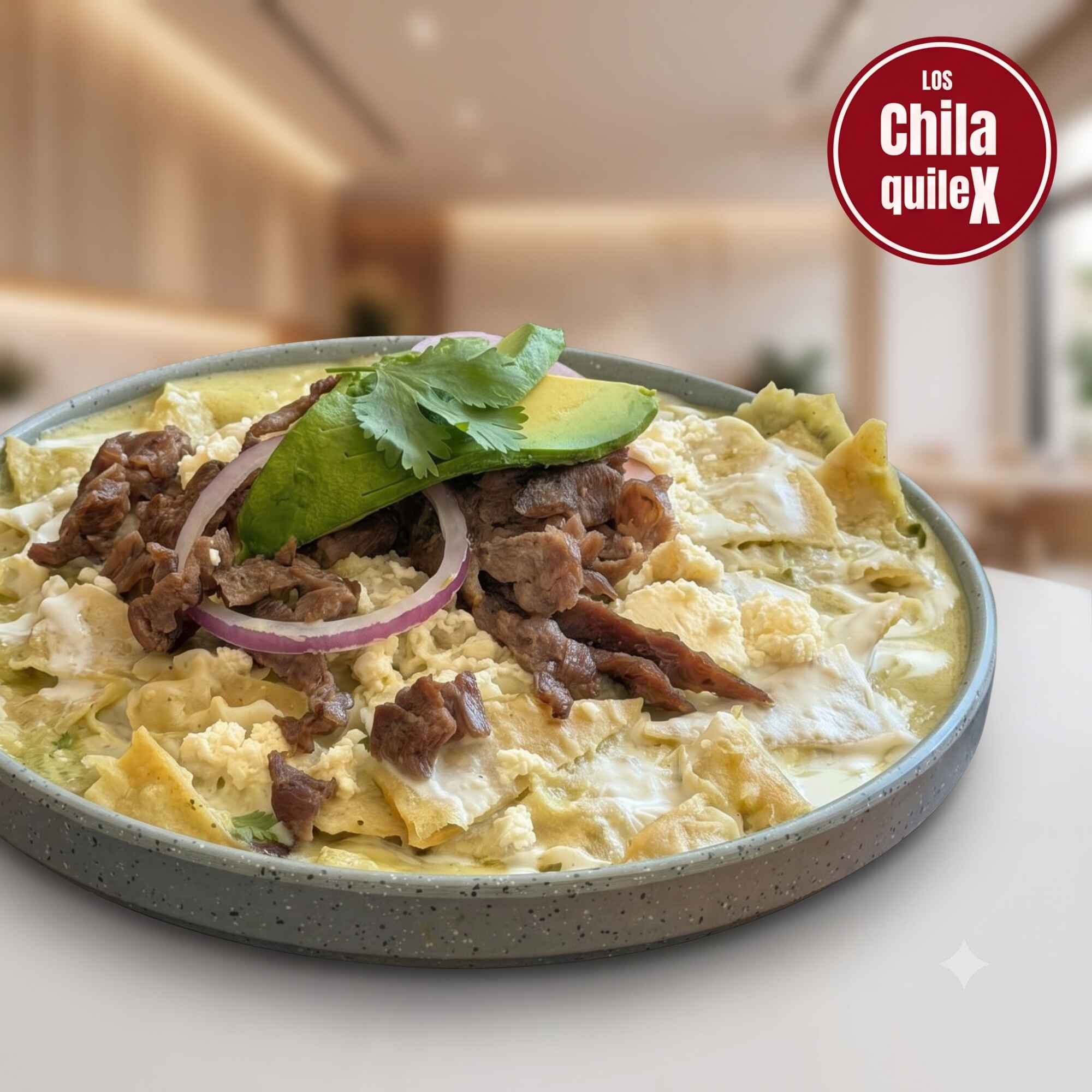 ChilaquileX con Bistec