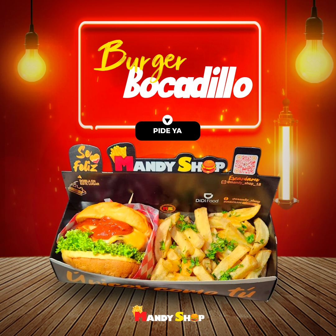 Burger Bocadillo (Incluye Papas)
