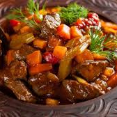 Carne Fatiada, Legumes Fatiados e Temperado ao Shoyu